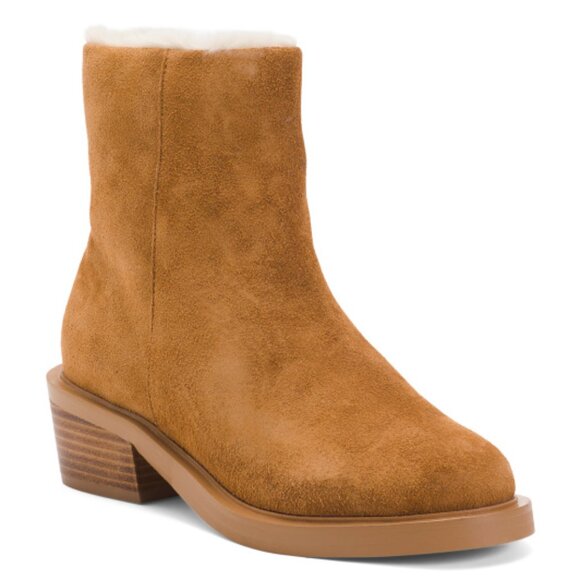 NEW MATISSE Suede Nate Cozy Lining Booties fawn for women 364tn - Picture 1 of 5